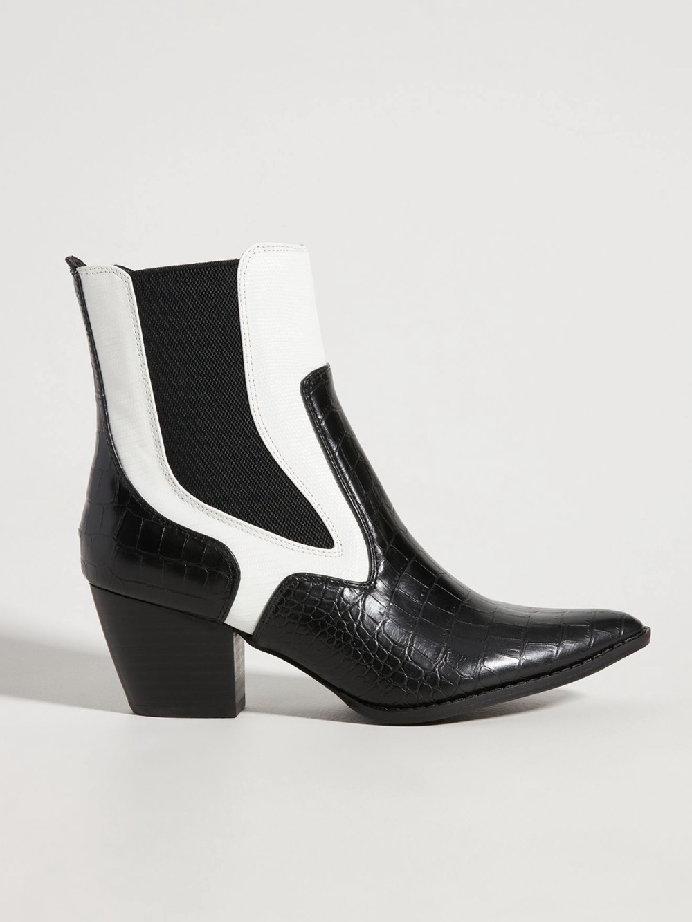 Matisse Mod Western Boots Black and White Size 8